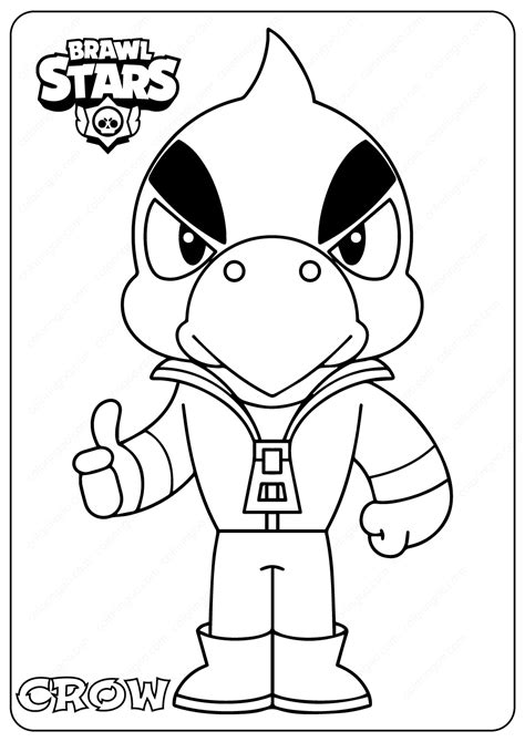 Printable Brawl Stars Crow Pdf Coloring Pages