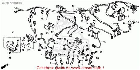 Honda Nt650 Hawk Gt 1991 (m) California Wire Harness - schematic partsfiche