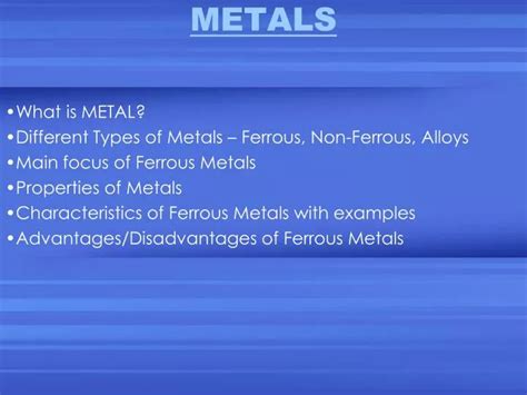 Ppt Metals Powerpoint Presentation Free Download Id3683035