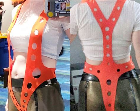 Made To Measure Leeloo Cosplay Orange Suspenders Etsy