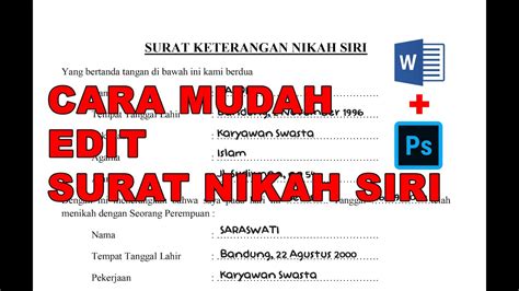 Nikah siri bisa dilakukan di indonesia.tapi bukan asal sah, ada ketentuan, cara dan syarat nikah siri yang harus dipenuhi. Pernikahan Contoh Surat Nikah Siri 2020 - Nusagates