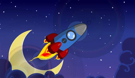 Gambar : malam, roket, langit, astronomi, biru, terang ...