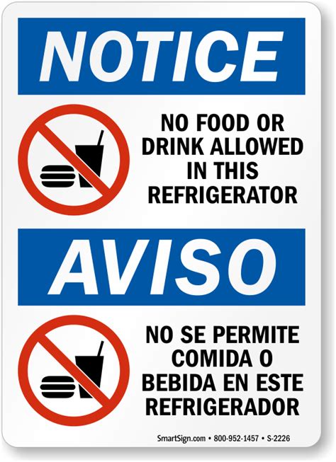 No Food Or Drink Signs Custom No Food Or Drink Signs