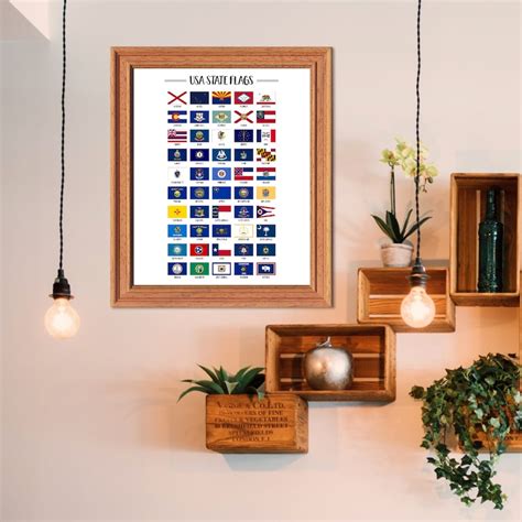Printable Usa State Flags 50 Us State Flags Print United Etsy