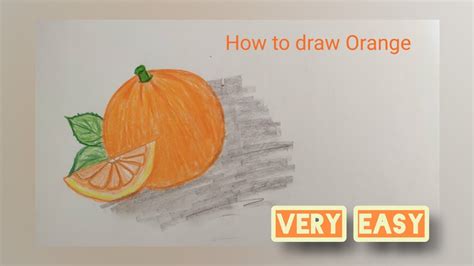 How To Draw Orange Easily Step By Step संतरा का चित्र कैसे बनायें
