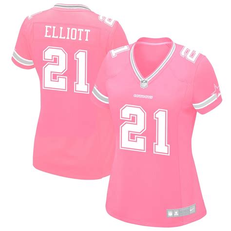 Nike Ezekiel Elliott Dallas Cowboys Womens Pink Game Jersey