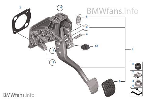Pedal Assembly Dual Clutch Transmission Bmw 5 F10 M5 S63n Usa