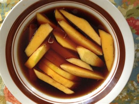 Shoyu Vinegar Sugar Black Pepper And A Splash Of Patis Mango