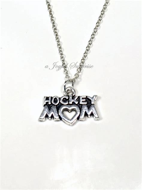 Ice Hockey Mom Necklace Hockey Moms Jewelry Ts For Etsy
