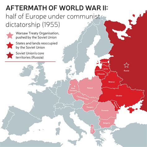 The Map Of The Aftermath Of Wwii Half Of Europe Under Communist