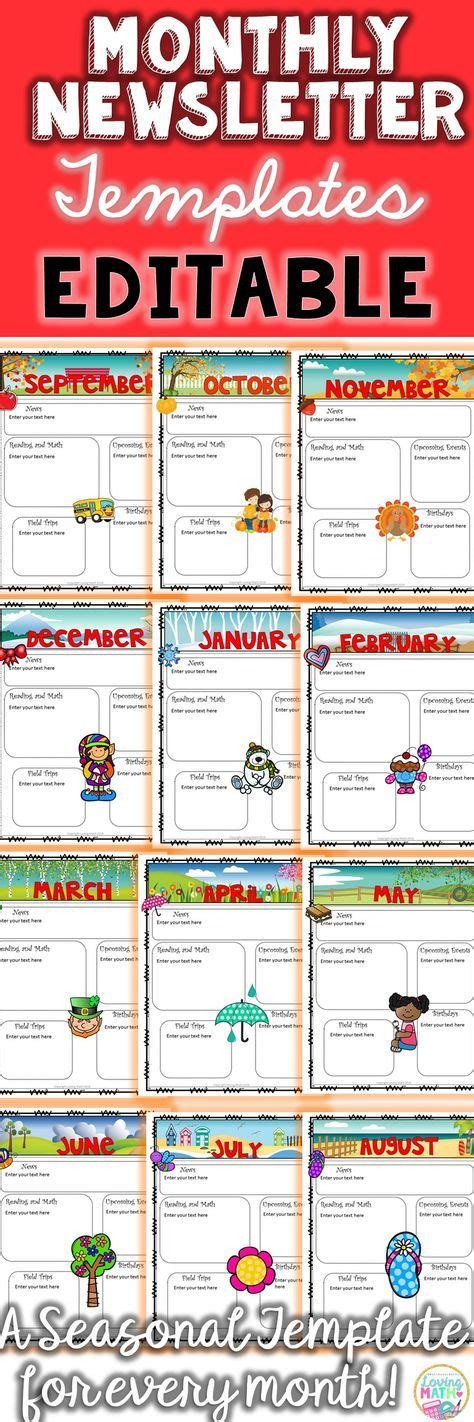 Create Beautiful Newsletters For Your Classroom These Templates Are
