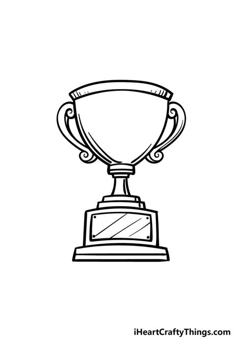 Trophy Drawing How To Draw A Trophy Step By Step