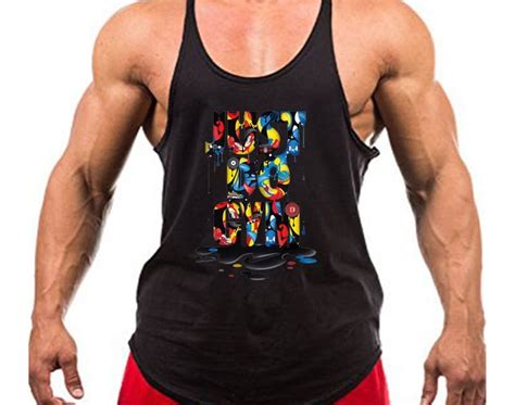 Cheapest Superman Gyms Clothing Bodybuilding Singlets Mens Tank Tops
