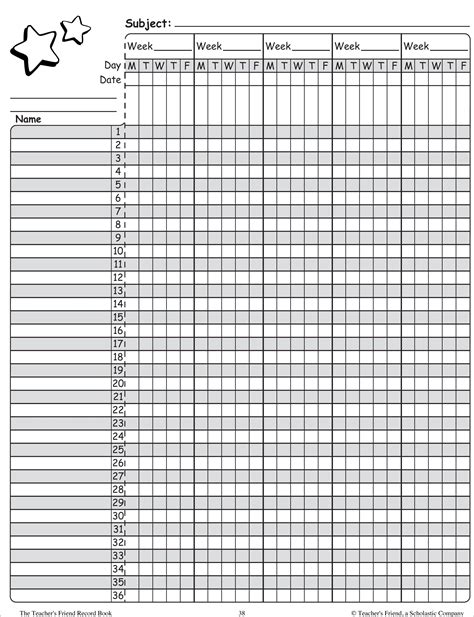 Free Printable Grading Sheets For Teachers