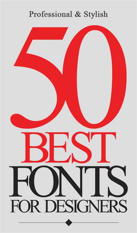 50 Best Stylish Fonts For Graphic Designers Fonts Graphic Design