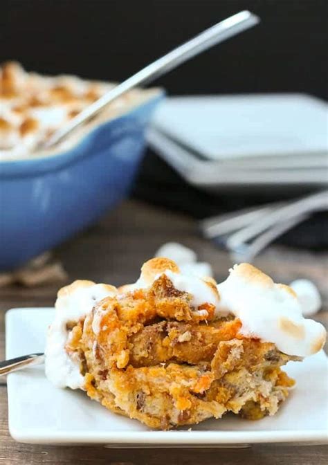 Sweet Potato Bread Pudding With Marshmallow Topping Rachel Cooks