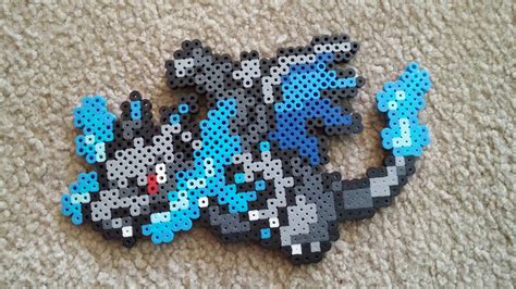 Shiny Charizard Moemon Perler Bead Art Pokemon Perler Beads Diy Perler