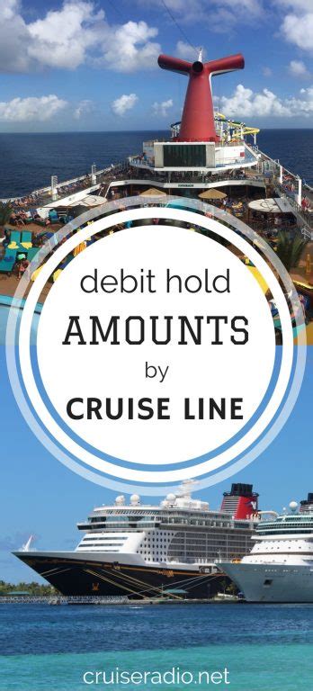 When you check in you open a shipboard account by registering a major credit card such as visa®, mastercard® or american express. Debit Hold Amounts by Cruise Line | Princess cruise lines, Cruise tips, Cruise planning