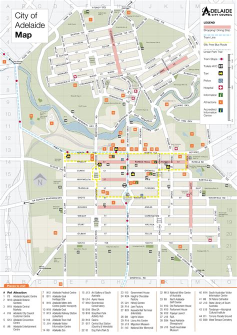 Adelaide Tourist Attractions Map Tourist Destination In The World