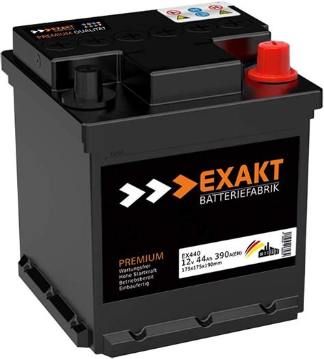 Exakt Autobatterie 12v 44ah Starterbatterie Pkw Kfz Auto Batterie 44ah