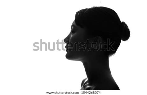 Silhouette Profile Young Asian Girl Stock Photo Edit Now