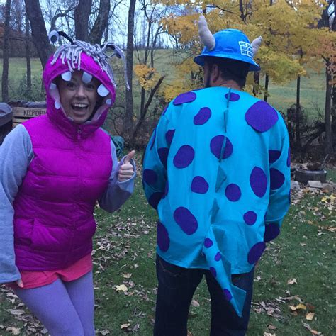 Monsters inc homemade couples costume Halloween DIY Native American