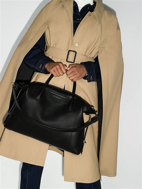 Givenchy Black Antigona Soft Medium Leather Tote Bag Browns