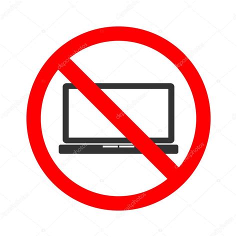 Stock Vector Of No Laptop Prohibition For Accessing Laptop Dont Use