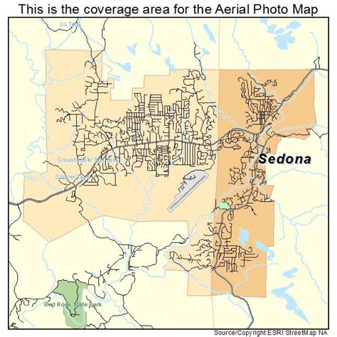 Aerial Photography Map Of Sedona Az Arizona