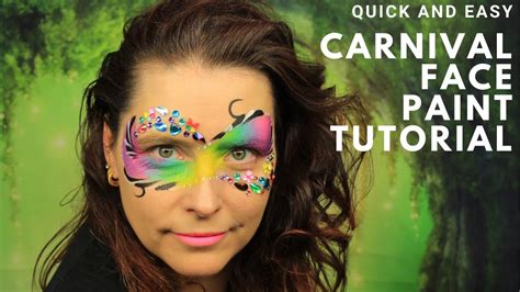 Carnival Face Paint Tutorial Quick And Easy Face Paint Minute Face Paint Youtube