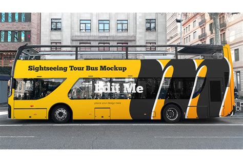 Sightseeing Tour Bus Mockup Gráfico Por Country4k · Creative Fabrica