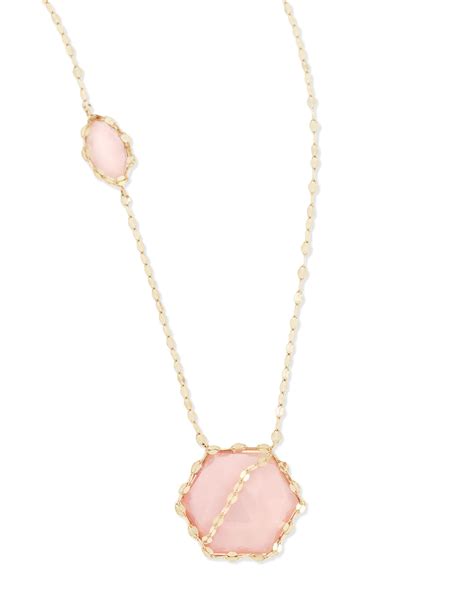 Lana K Pink Opal Station Necklace