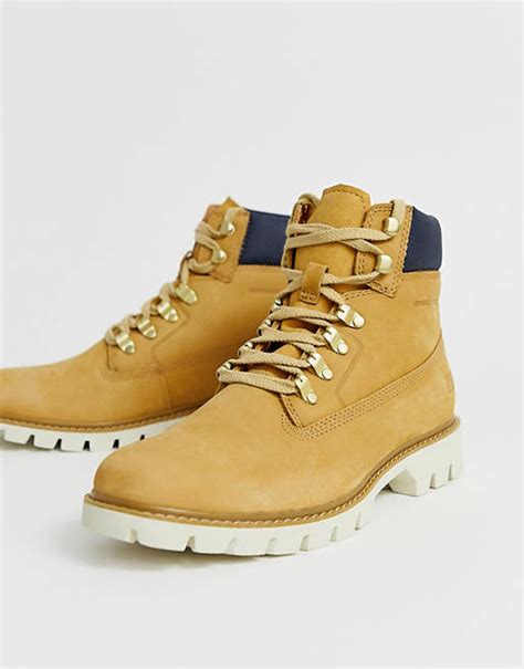 caterpillar lexicon leather hiker boot in honey asos