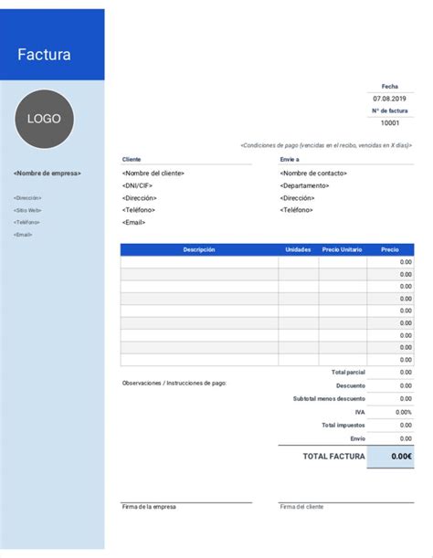 Plantilla De Factura En Word Descarga Gratis En Invoice Simple In