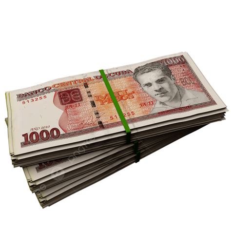 1000 Cuban Peso Stack Pile 1000 Peso Cuban Peso Cuba Currency Png