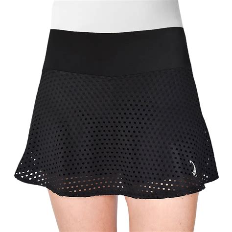 Lacoasports Modern Black Mesh Womens Tennis Skirt Black