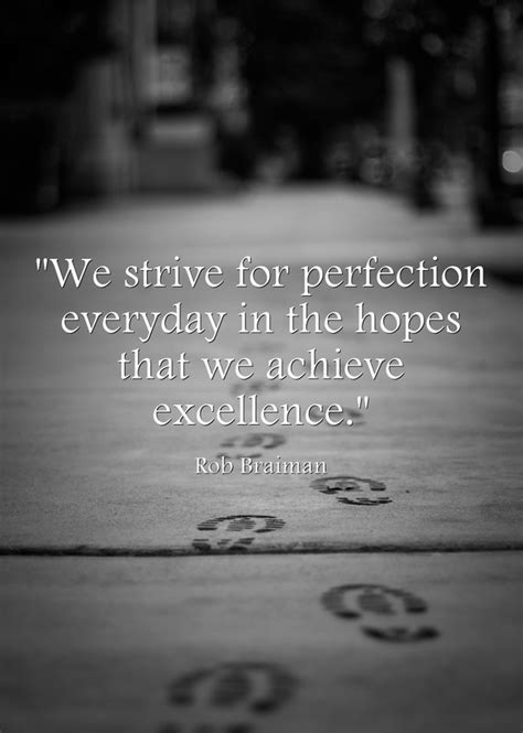 We Strive For Perfection Everyday In The Hopes That We Achieve