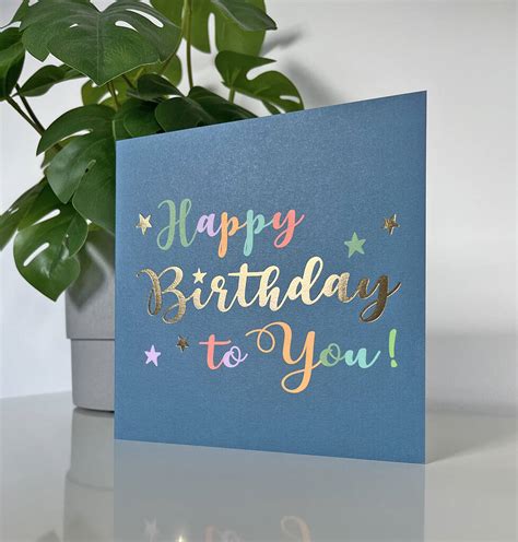 Superstar Blue Birthday Card By Michelle Fiedler Design