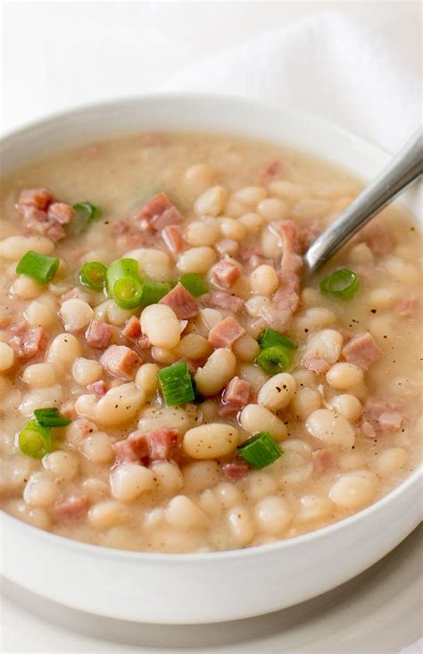 Old Fashioned Navy Bean Soup With Ham This Easy Bean Soup Or Soup Beans Was A Staple In My