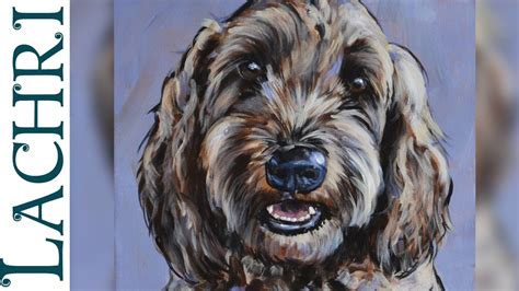 Speed Painting Impressionistic Dog Portrait In Acrylic Demo By Lachri