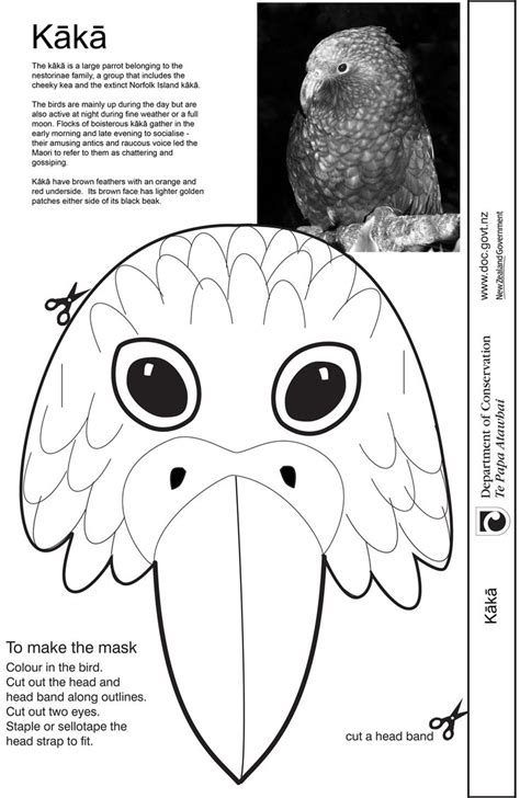 Bird Template Bird Masks Bird Printables