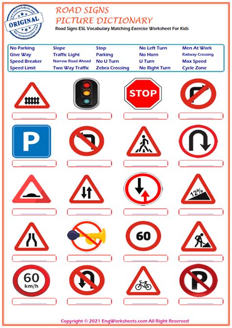 Road Signs And Meanings Worksheet All Traffic Signs Road Signs Road