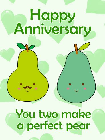 perfect pear happy anniversary card birthday