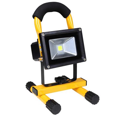 10w Portable Cordless Work Light Rechargeable Led Flood Spot Camping