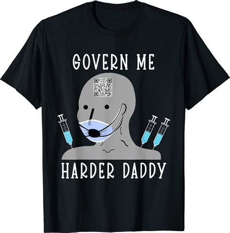 official govern me harder daddy qr code is scannable funny meme t shirt shirtsmango office