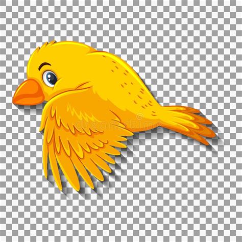 A Cute Yellow Bird On White Background Stock Vector Illustration Of