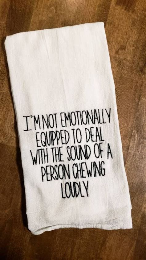 A Tea Towel With The Words Im Not Emotionally Equipped To Deal With