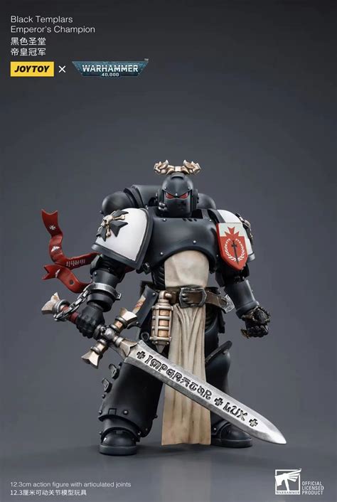 Joytoy Action Figure Warhammer 40k Black Templars Emperor Champion Rolantus Joytoy Figure