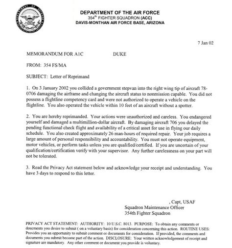 A letter of reprimand is a us department of defense procedure involving a letter to an employee or service member from their superior that details the wrongful actions of the person and the punishment that can be expected. What's the Dumbest Thing You've Ever Done with Your Truck? - Ford-Trucks.com