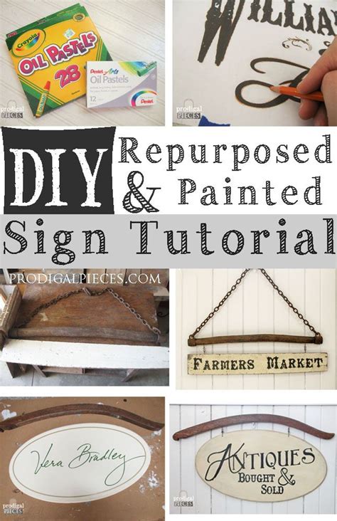 Painted Sign Tutorial Easy Diy Technique Prodigal Pieces Vintage